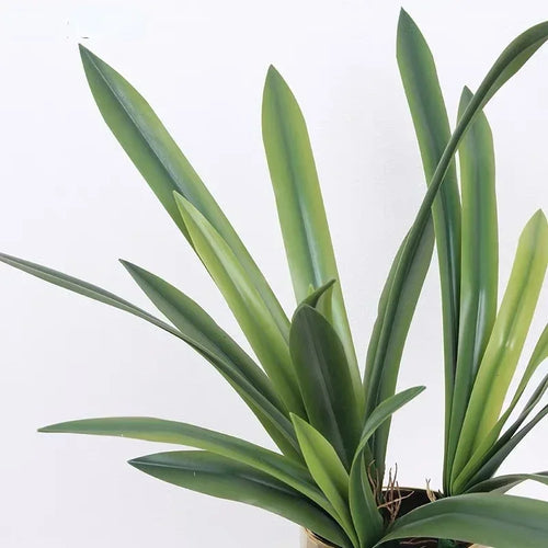 Artificial clivia leaves in soft rubber for indoor decoration - vue 5 sur 9