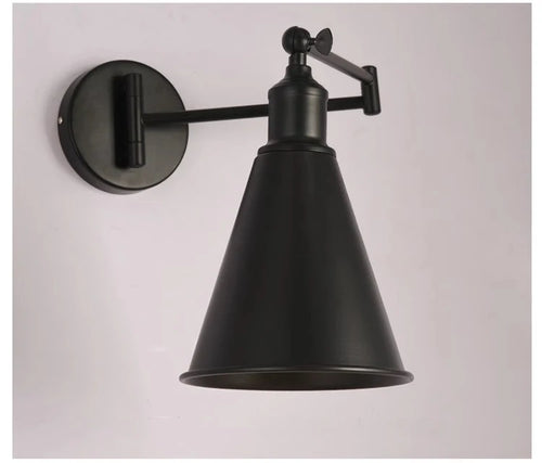 American retro foldable arm wall lamp antique reading light - vue 12 sur 12