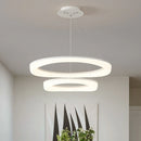 Modern nordic circular LED chandelier, creative design