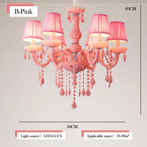 Crystal chandelier for a little girl's bedroom - vue 12 sur 12