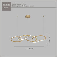 Modern LED ceiling pendant light for decorative interiors