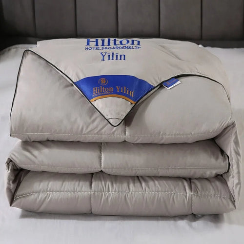 Noble100% Goose Down Duvet Filled Quilt, Single, Double Size Comforter, Thick Blanket, Monochromatic, Perfect Comfort, Winter - vue 5 sur 5