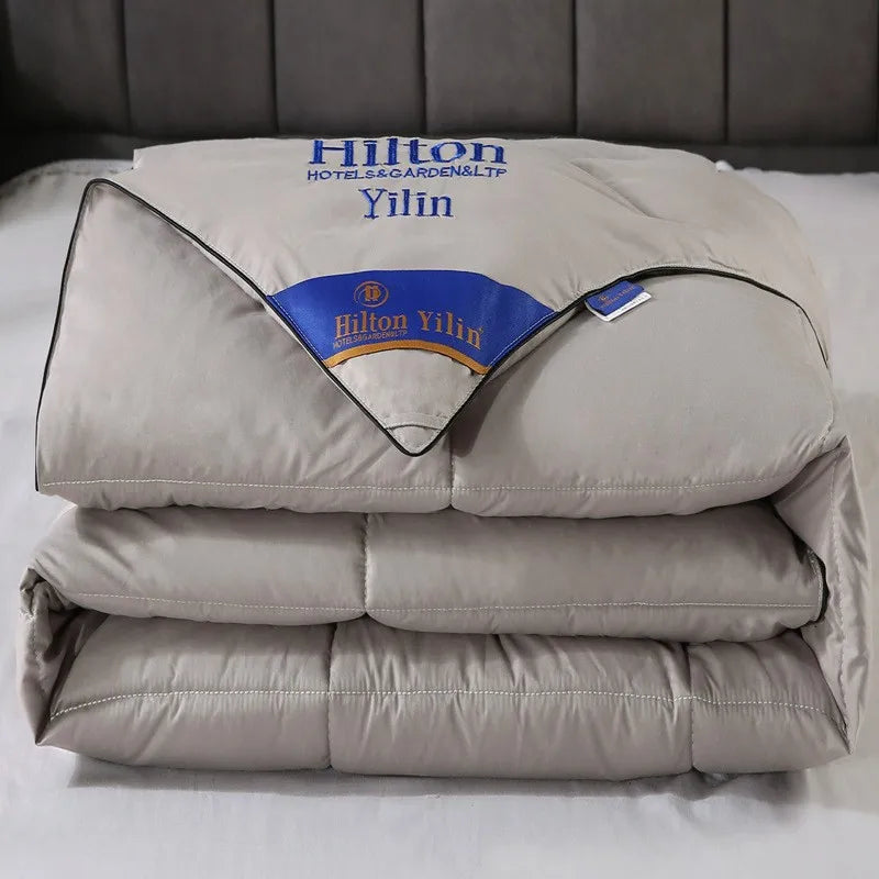 Noble100% Goose Down Duvet Filled Quilt, Single, Double Size Comforter, Thick Blanket, Monochromatic, Perfect Comfort, Winter - vue 4 sur 5