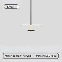 Minimalist ring LED pendant light