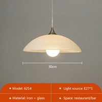 Designer glass pendant light for contemporary interiors and restaurants
