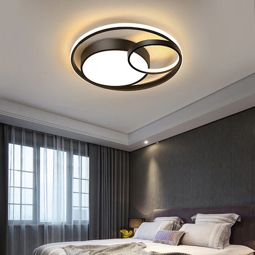 Modern LED ceiling light for living room, bedroom, dining room, dimmable indoor decorative lighting - vue 5 sur 12