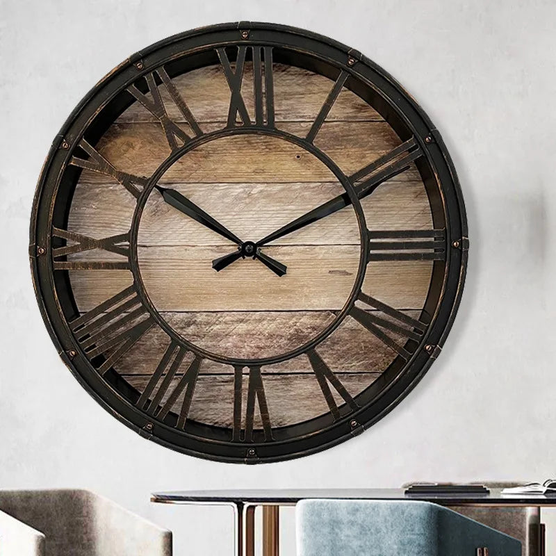 vintage modern wooden wall clock elegant decoration