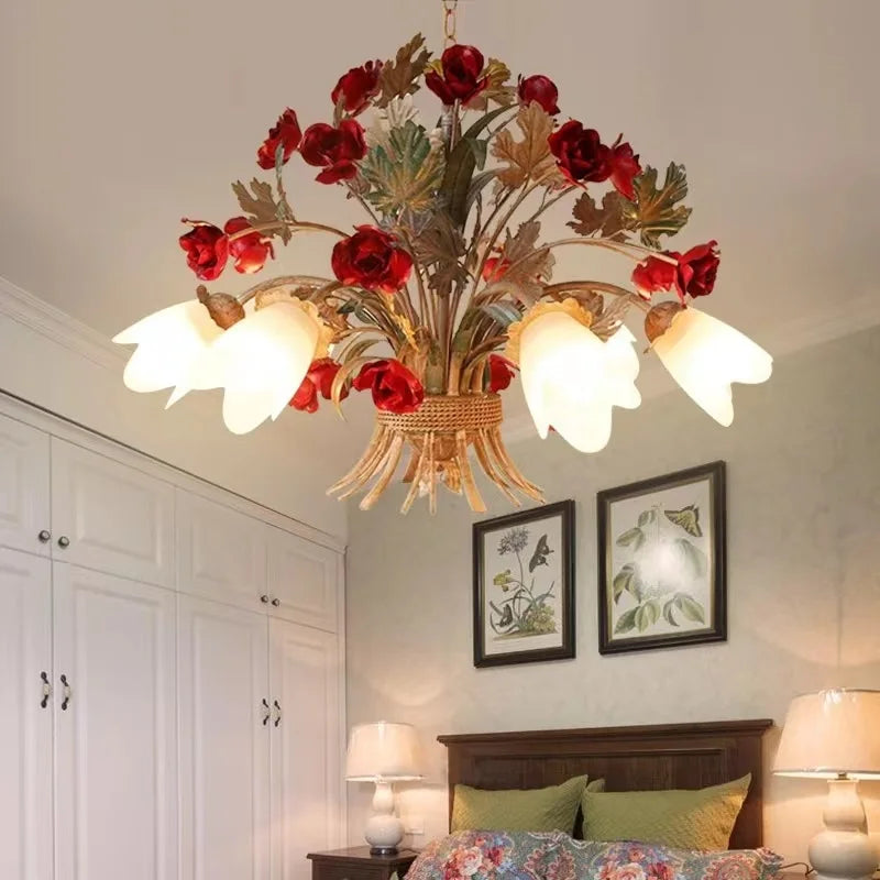 American retro glass chandelier for elegant interior decor