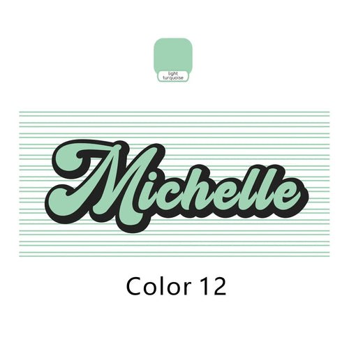 Personalised retro striped beach towel hippie style