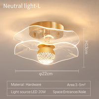 Botimi art deco acrylic flush ceiling light