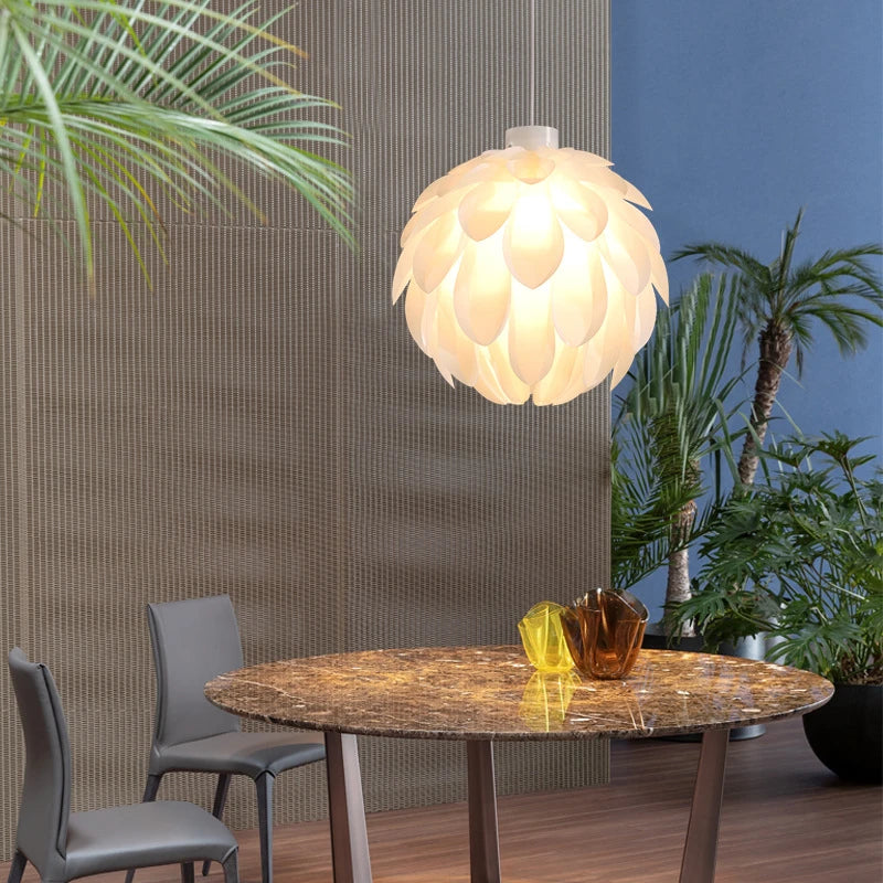 modern acrylic pendant light creative nordic style - vue 5 sur 10