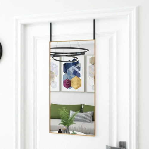 decorative door mirror made of glass and aluminum - vue 2 sur 5
