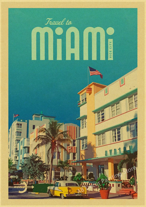 Vintage travel poster for world explorers