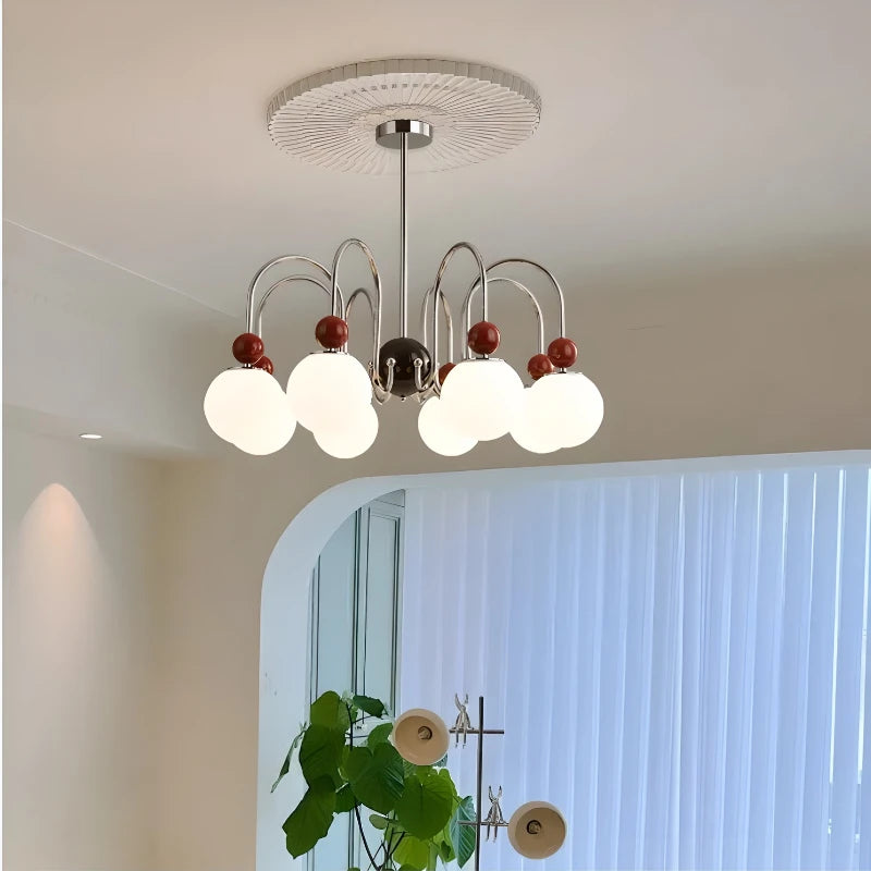Vintage glass chandelier for elegant interior decor