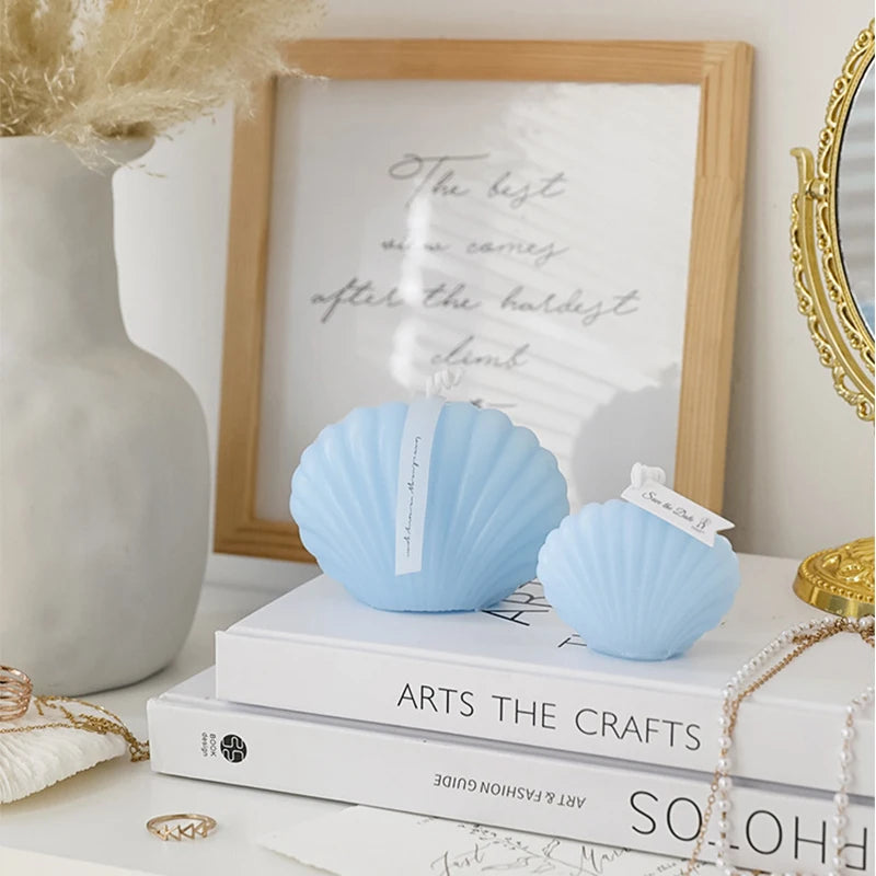 decorative natural soy wax seashell scented candles - vue 6 sur 12