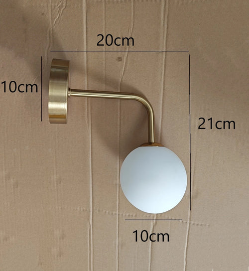 Post-modern simple gold glass LED wall light - vue 9 sur 10