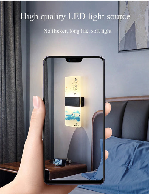 Japanese acrylic wall light for modern decor - vue 6 sur 14