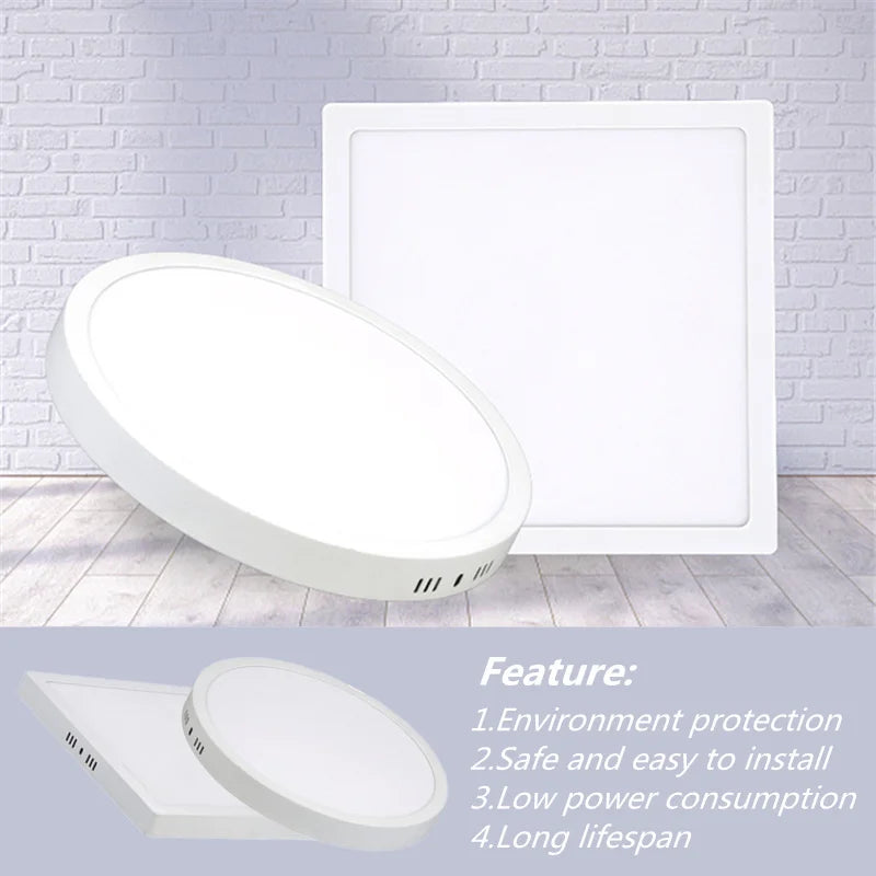 Square LED ceiling light surface mounted cool white