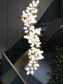 Luxury white glass postmodern chandelier