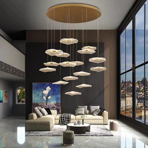 Modern acrylic pendant light for stylish indoor decor - vue 7 sur 18