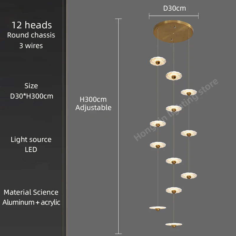 Modern LED chandelier for elegant indoor lighting
