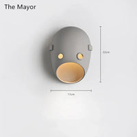Modern Dutch designer resin wall light with LED illumination