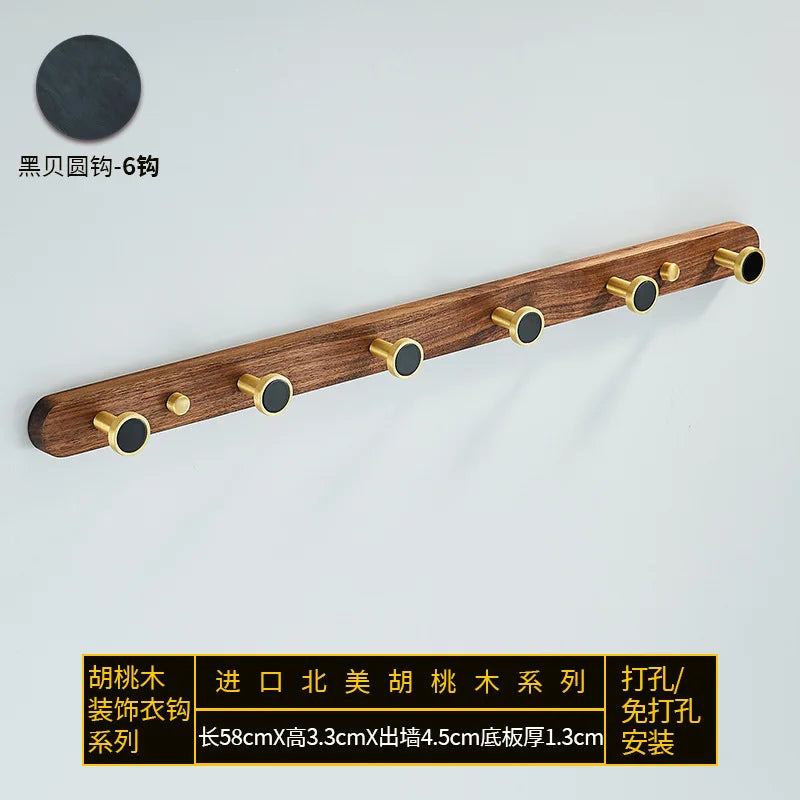 creative walnut wood hook for wall organization - vue 21 sur 26