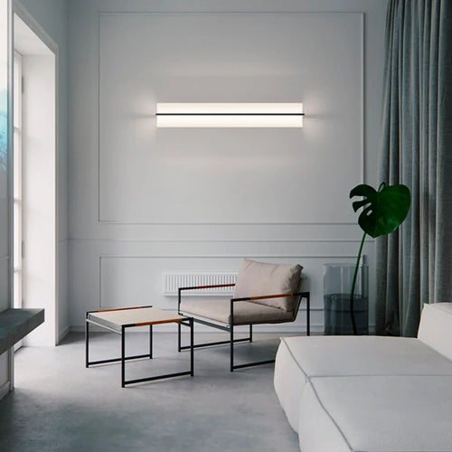 Minimalist rectangle LED wall light - vue 4 sur 8