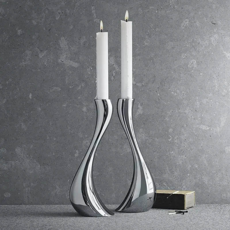 Curved abstract ceramic candle holder for artisan décor - vue 4 sur 9