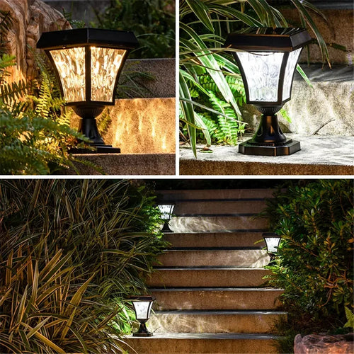 Waterproof outdoor solar LED lamp for garden and outdoor spaces - vue 7 sur 7