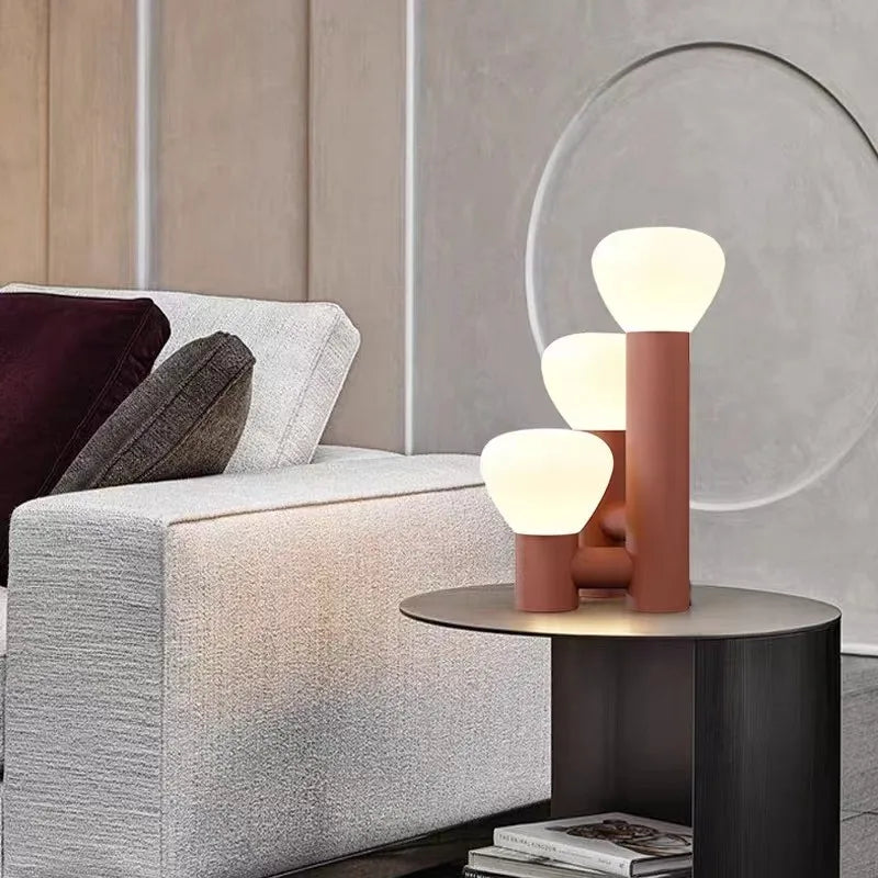 Coloured glass table lamp for interior decoration - vue 4 sur 10