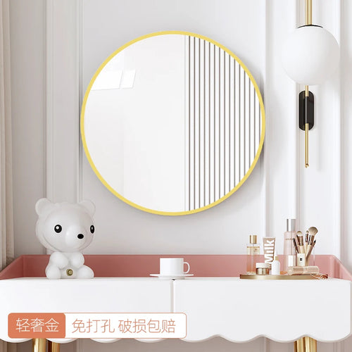 Nordic round decorative mirror for bathroom - vue 8 sur 8