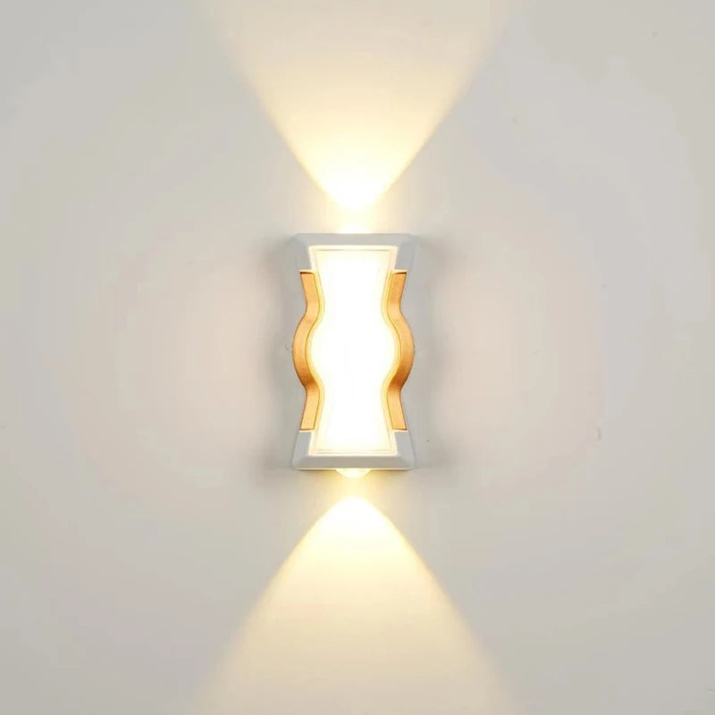 Outdoor waterproof double head wall light for exterior spaces