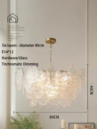 Medieval glass chandelier for romantic interior decoration