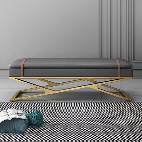 Nordic design bench for decoration and elegant storage
