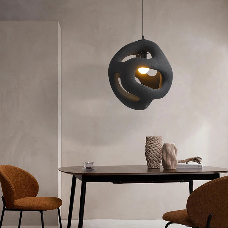 Nordic creative wabi-sabi LED pendant light for home, restaurant, and bar - vue 4 sur 9