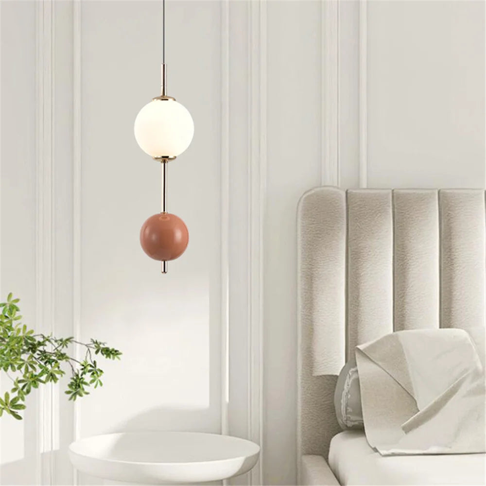 Minimalist LED pendant light in gourd shape for indoor decor - vue 4 sur 9