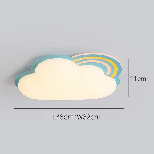 Rainbow cloud ceiling light for children's bedroom creative decor - vue 8 sur 7