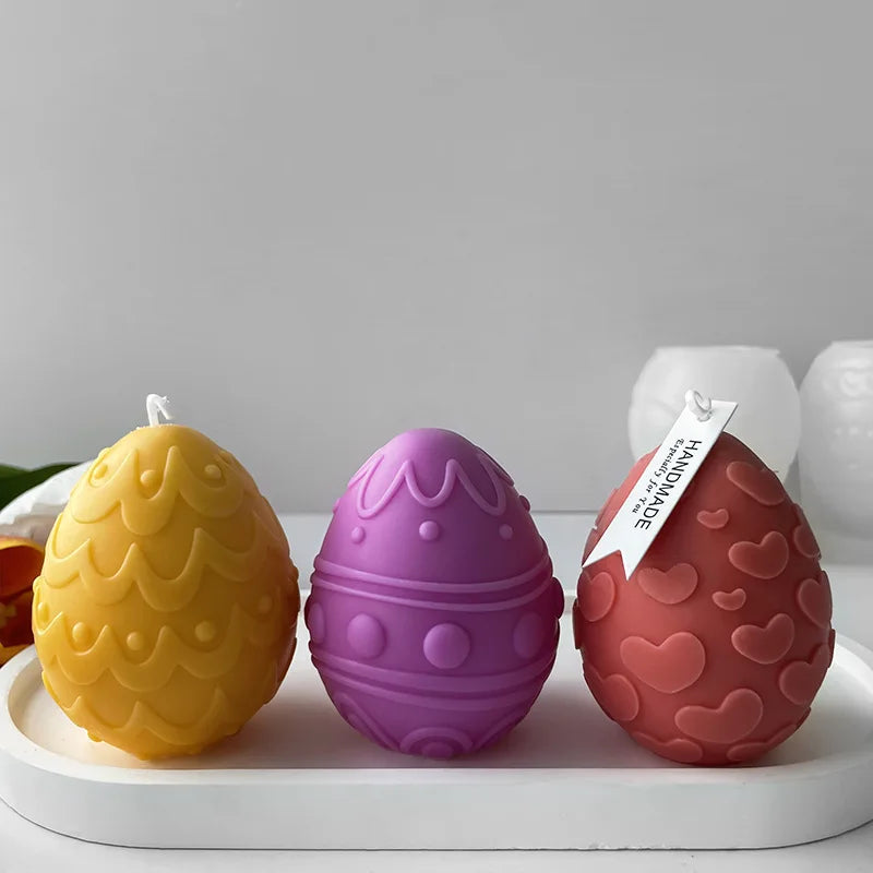 silicone mold for homemade Easter egg candles