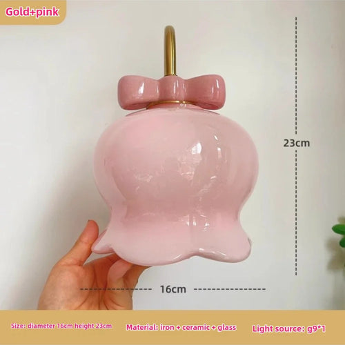 Simple led wall light with bow for creative wall decoration - vue 9 sur 9