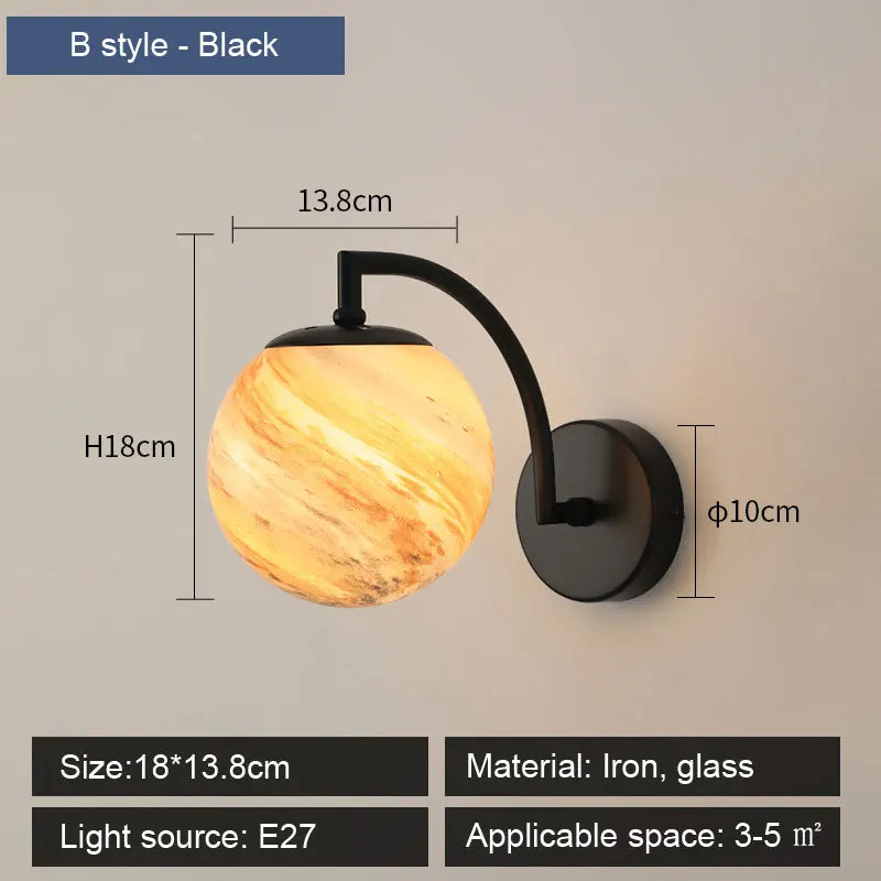 Nordic glass lampshade for sofa background and staircase - vue 10 sur 10
