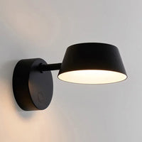 Modern rotating aluminium wall light with switch for indoor lighting