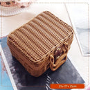 retro rattan basket for storage and picnic