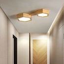 Modern wood LED ceiling light