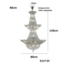 Dimmable LED K9 crystal chandelier modern design 2024
