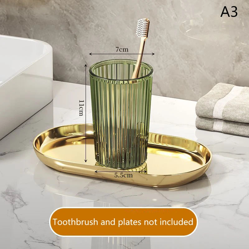 acrylic toothbrush cup bathroom accessories - vue 8 sur 10
