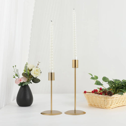 Simple nordic iron candle holder for Christmas and romantic weddings - vue 4 sur 11