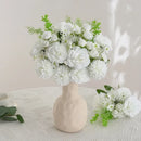 Silk rose and carnation bouquet festive floral decoration