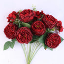 Artificial silk rose bouquet for home decoration