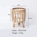 Rattan flower pot with creative bamboo stand